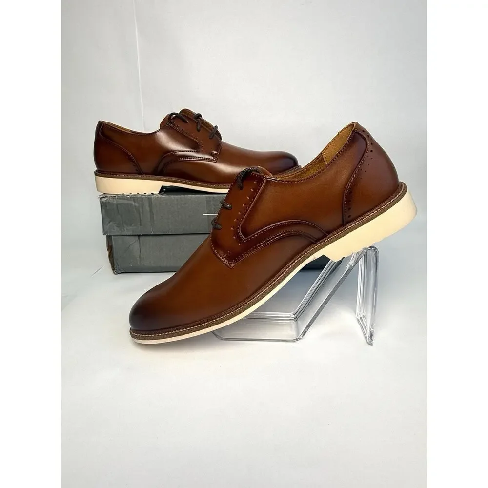 Stacy Adams Wescott Boys Oxford Dress Shoes Cognac US Size 5M New